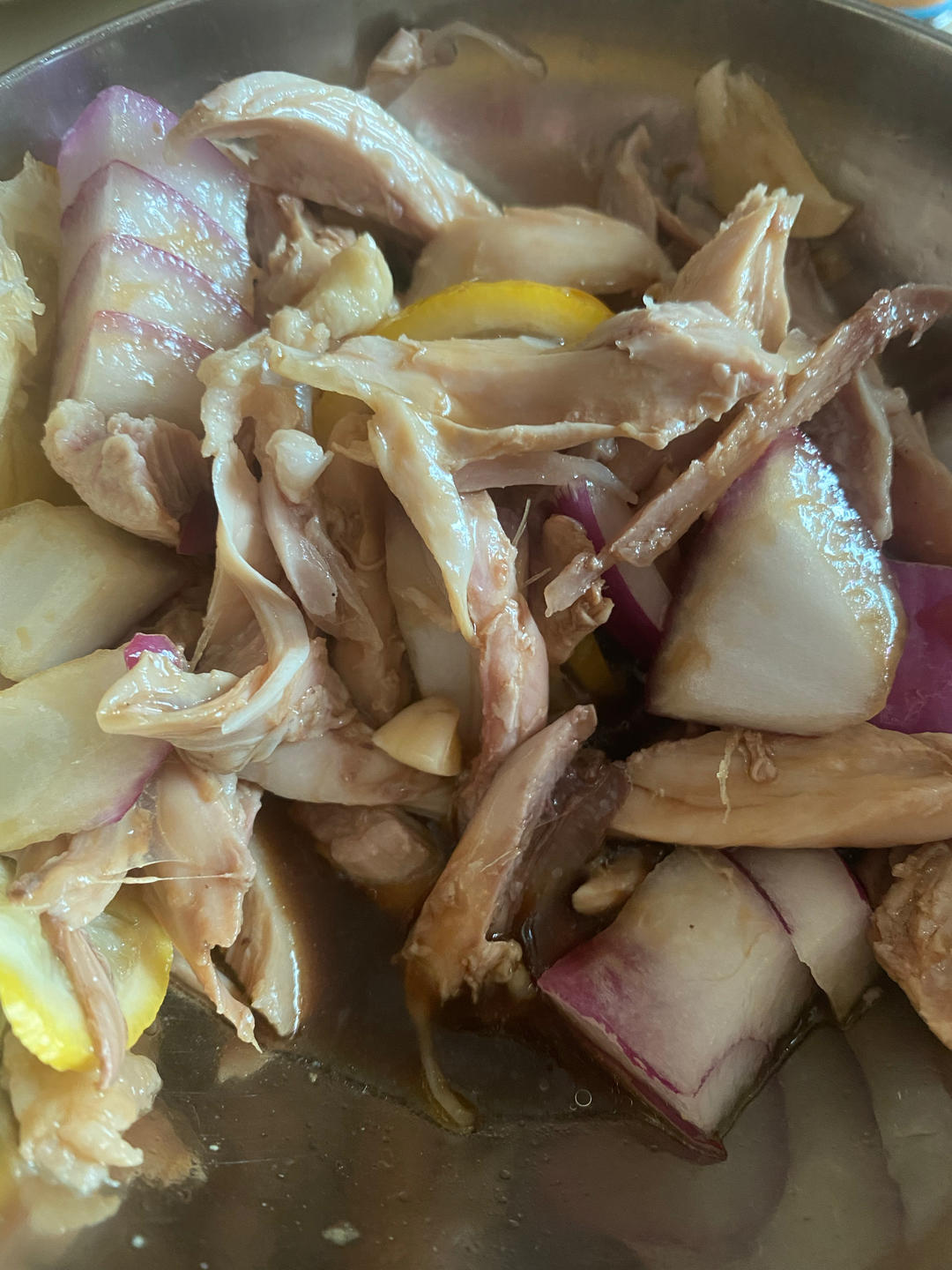 手撕柠檬鸡腿（超简单）