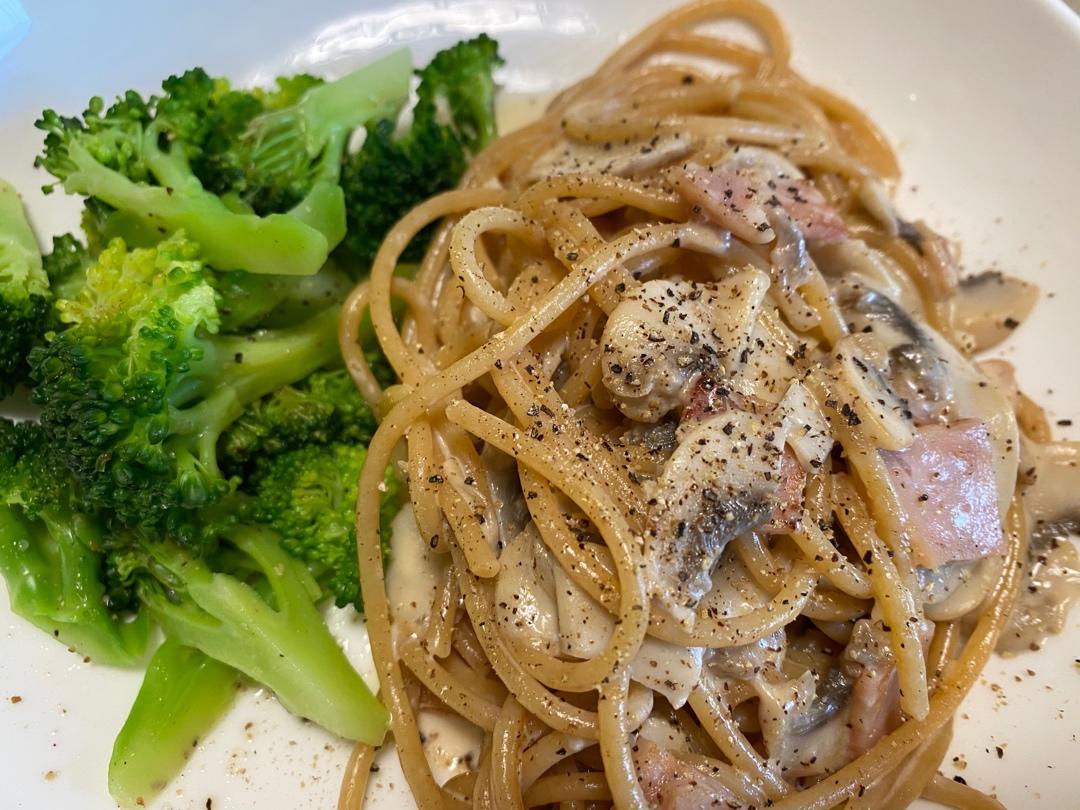 低脂版培根口蘑意大利面