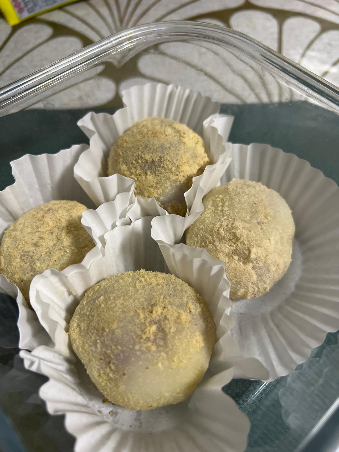 免烤箱！凉了也不硬！糯叽叽的芋泥肉松麻薯！