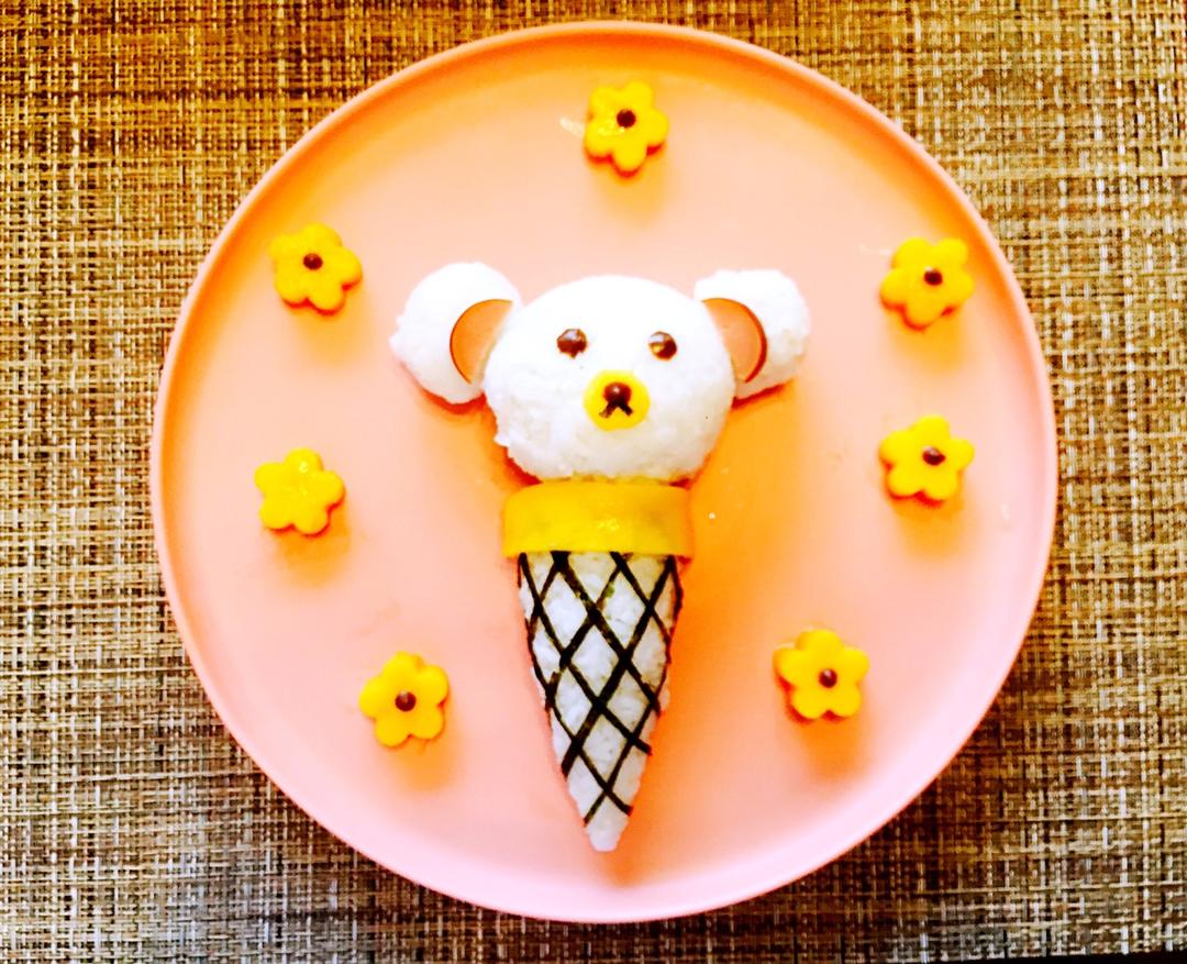 冰淇淋小熊饭团