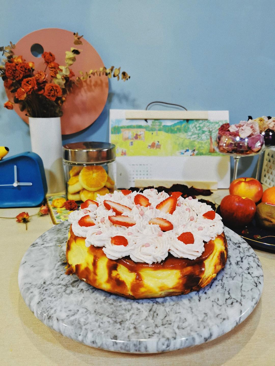 【原创】
零失败的下午茶-Basque巴斯克芝士蛋糕（消耗妙可蓝多奶油奶酪、雀巢淡奶油）