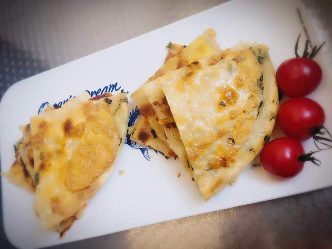 鸡蛋葱油饼                  （更新饼坯保存方法）