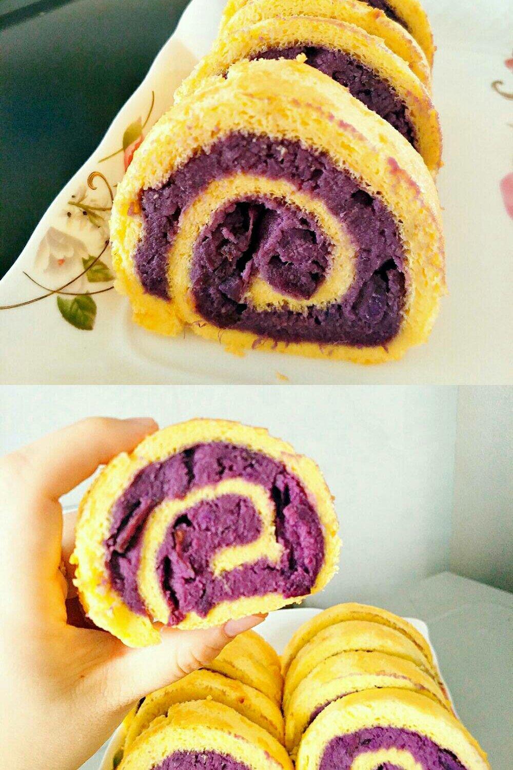 香芋紫薯蛋糕卷
