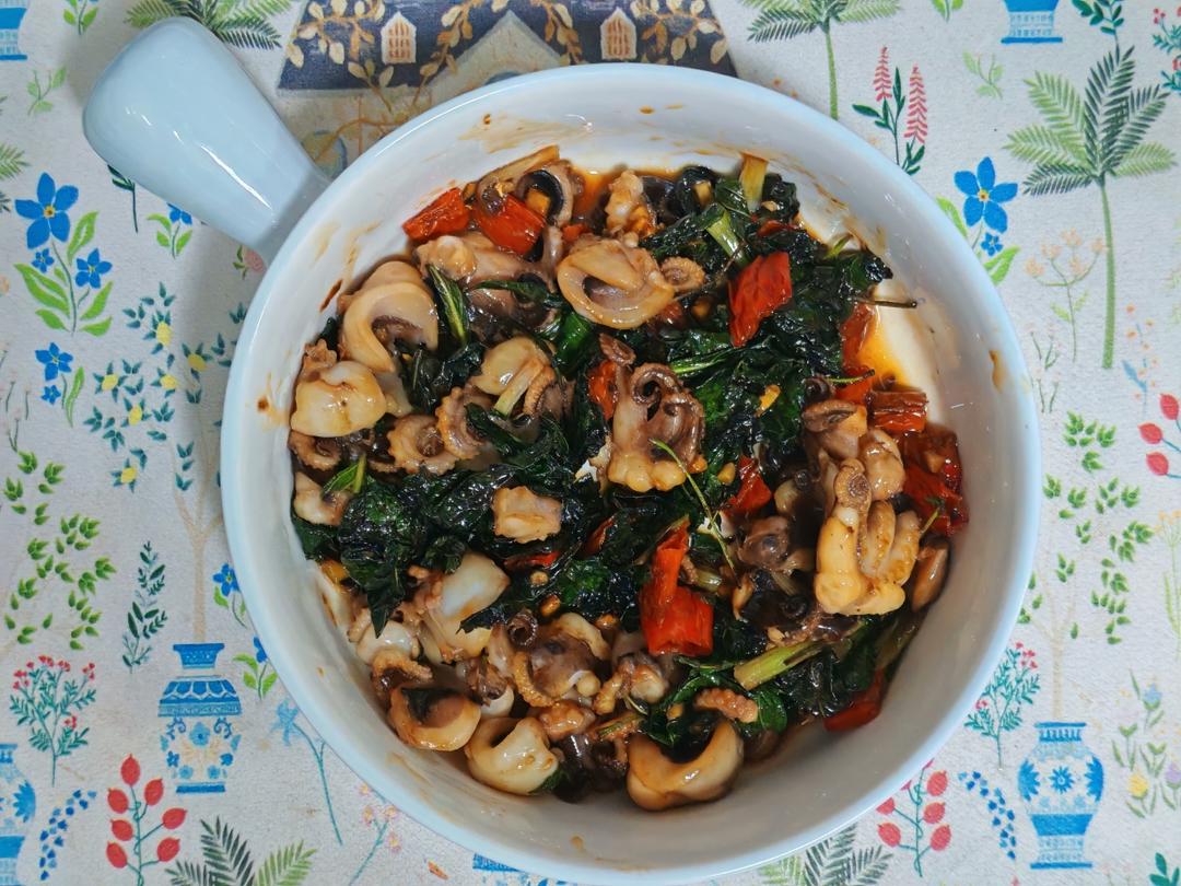 沙姜紫苏爆炒八爪鱼