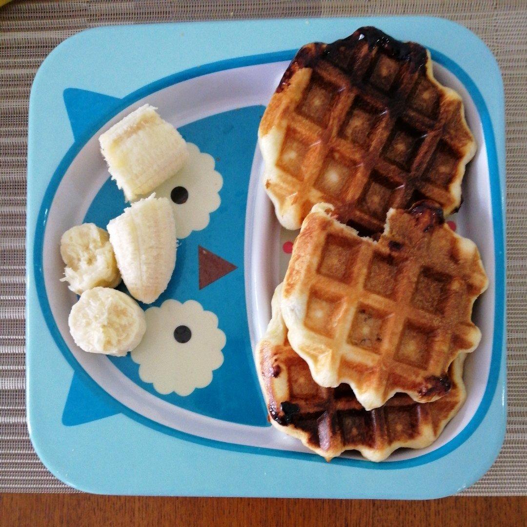 红糖麻薯华夫饼