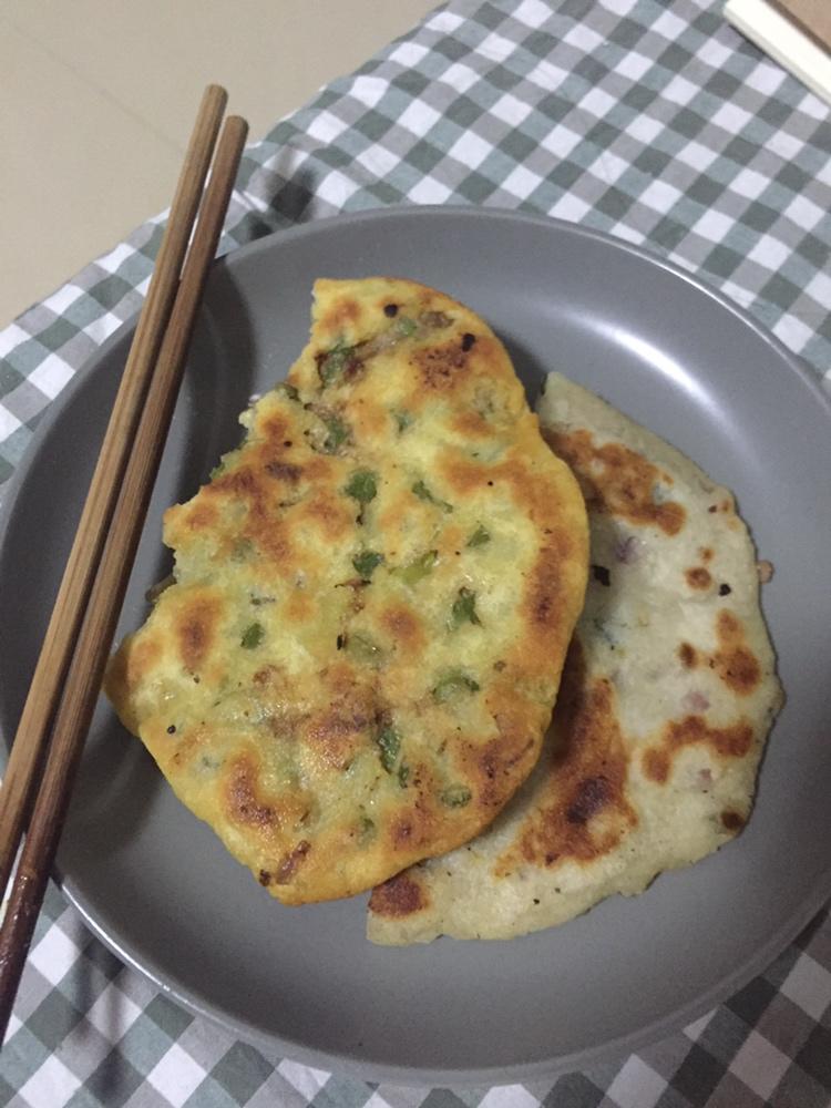 玉米面豆角馅饼