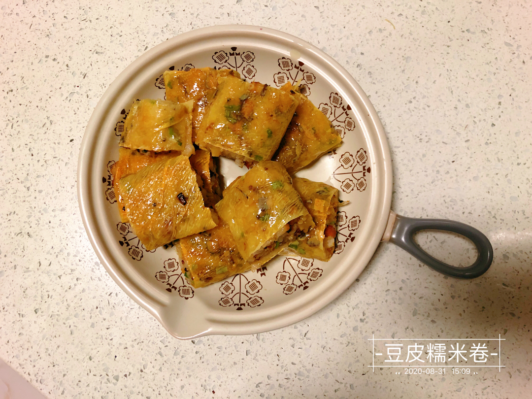 潮汕小吃—腐皮糯米卷