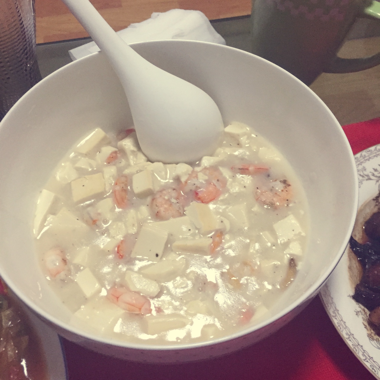 虾仁豆腐煲