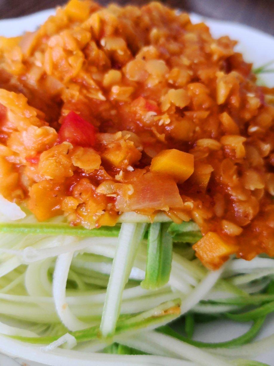 Superfood-小扁豆西葫芦面Lenti Zucchini “noodles”