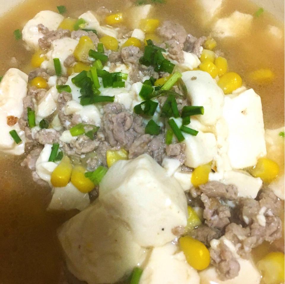 肉末玉米豆腐