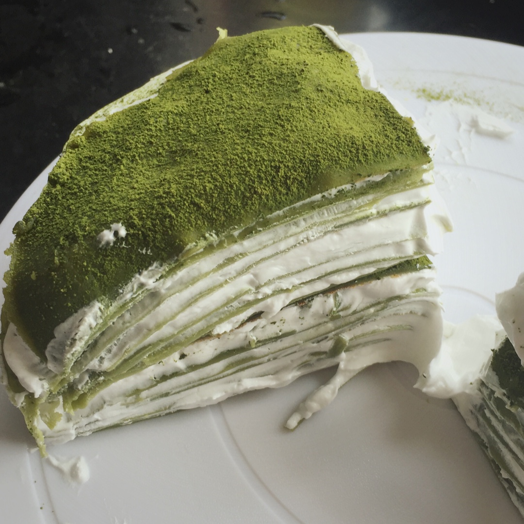 美味的煎蛋糕—抹茶千层蛋糕