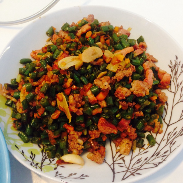 肉沫豆角下饭菜