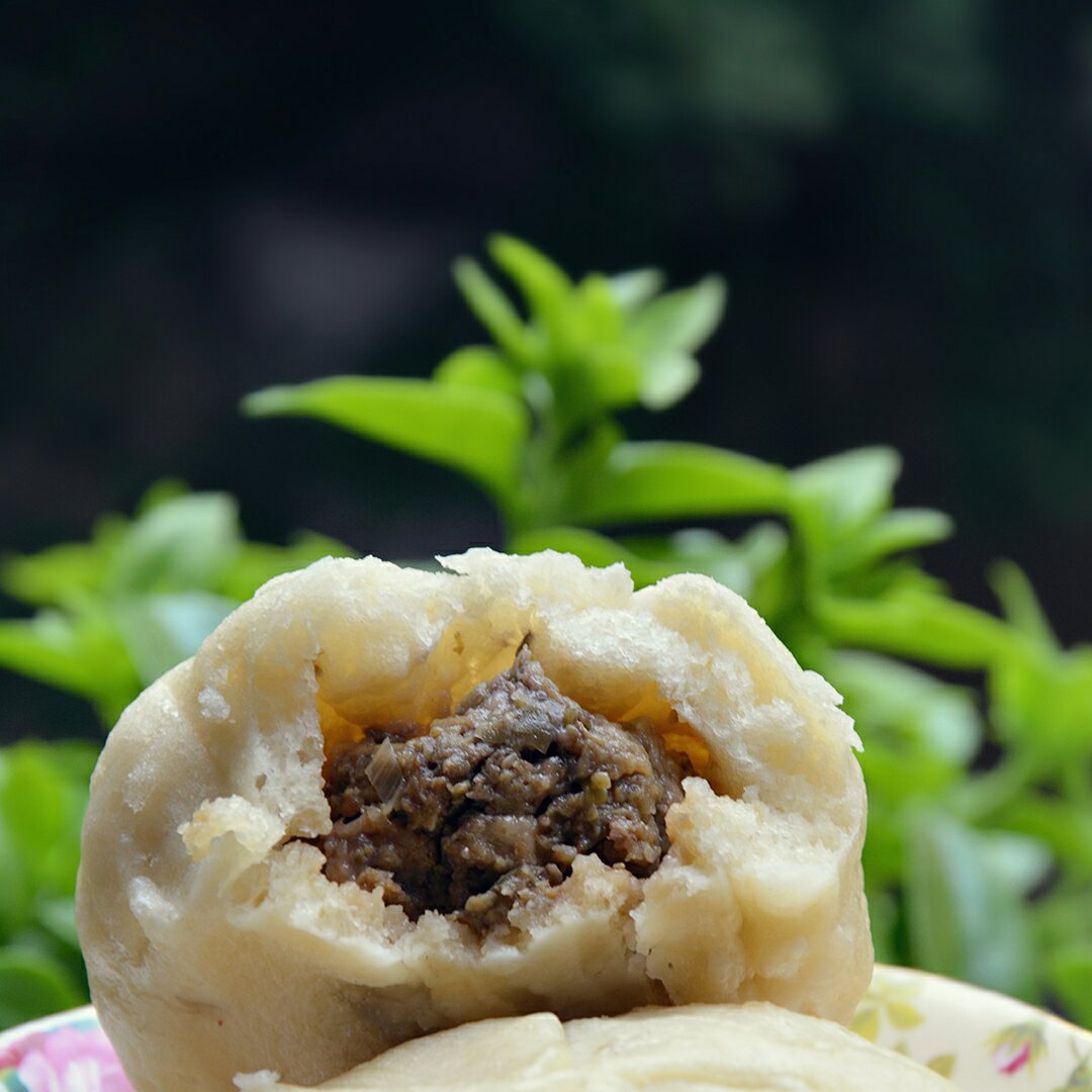 aaa洋做的茄子肉包子