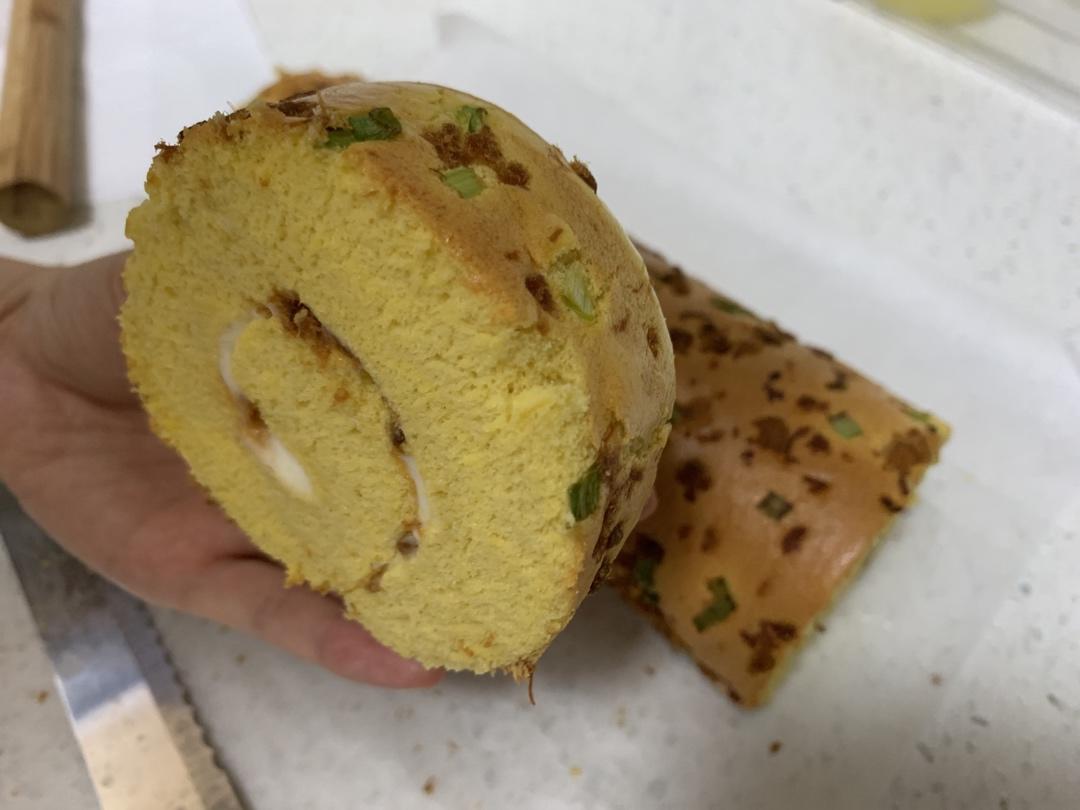 香葱肉松肥蛋糕卷～
