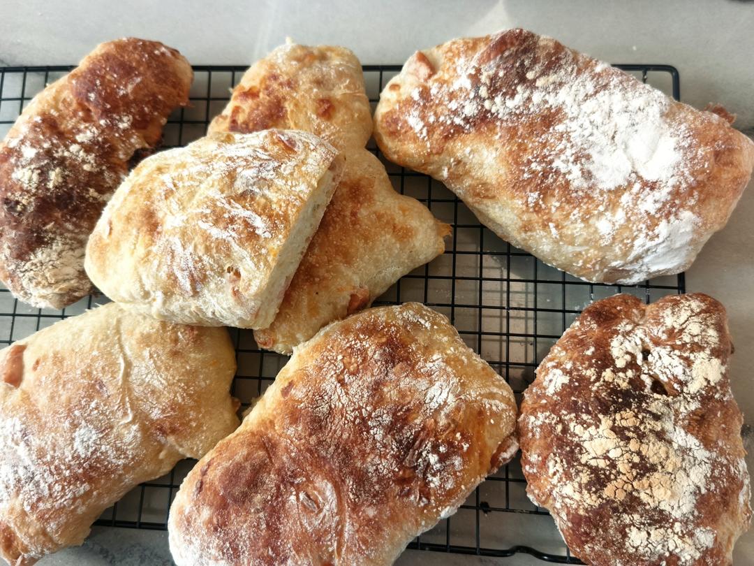 【ciabatta】家庭版恰巴塔，软乎乎的拖鞋面包
