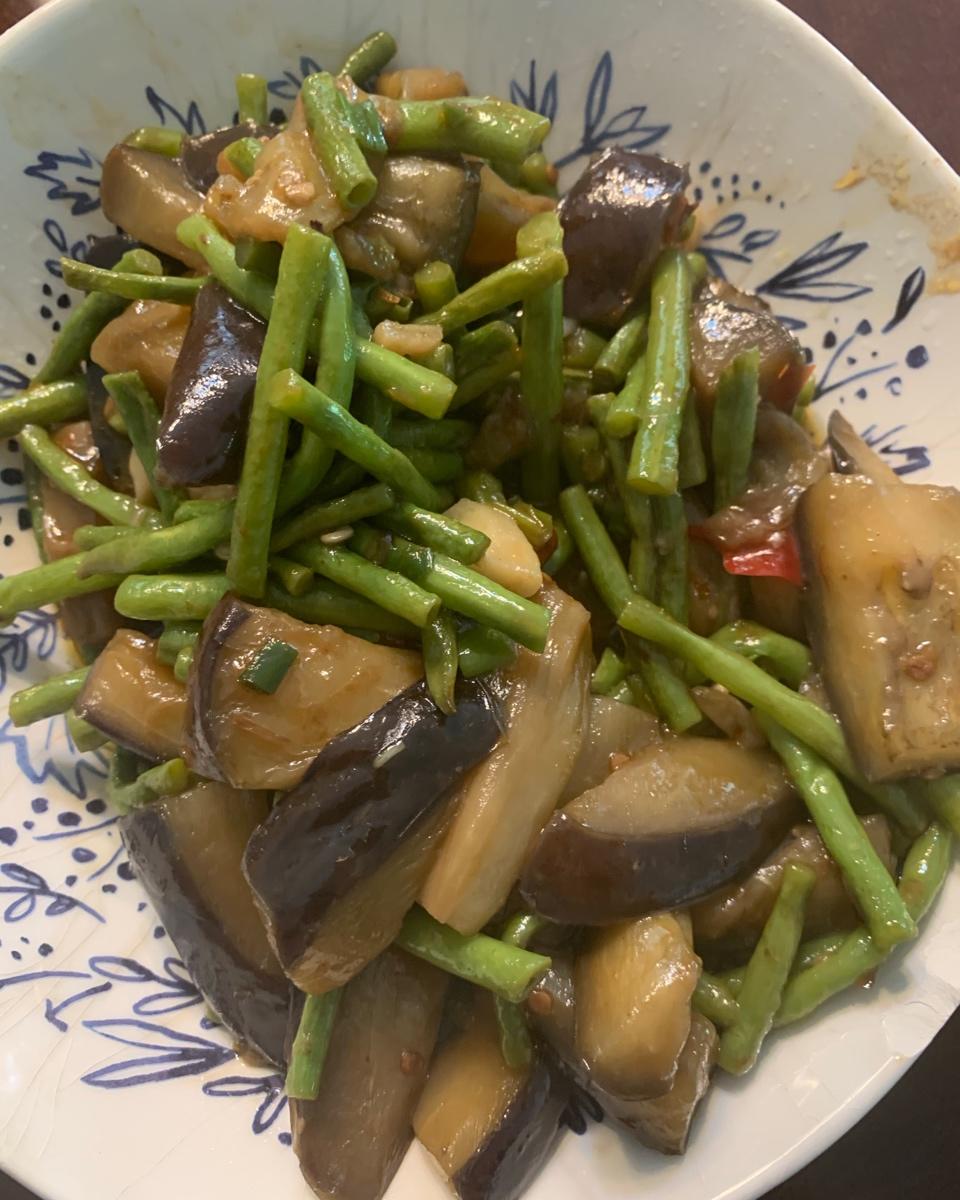 下饭菜 缸豆炒茄子