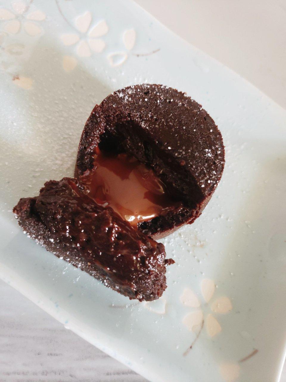 巧克力熔岩杯子蛋糕（不需打发）