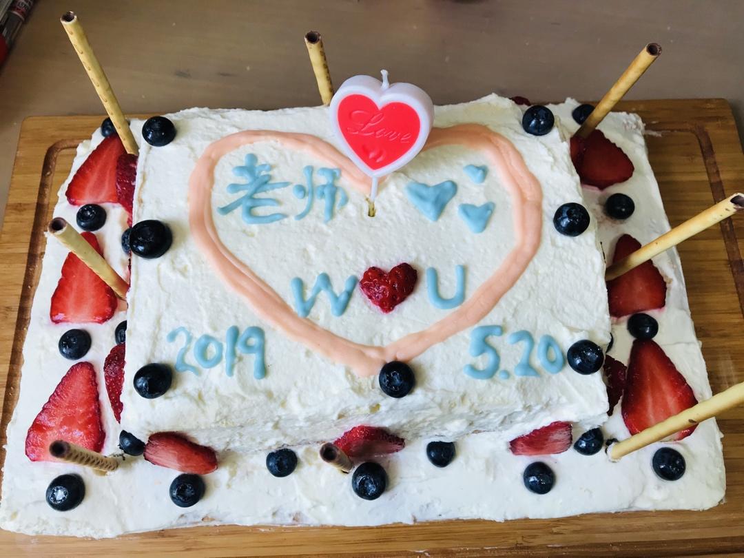 可可戚风水果裸蛋糕
