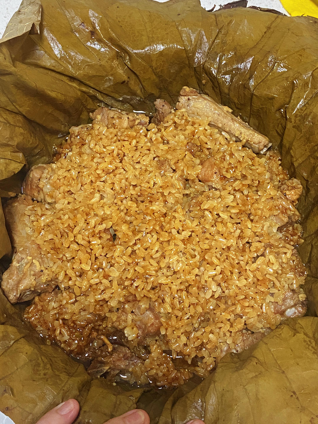 荷叶糯米蒸排骨
