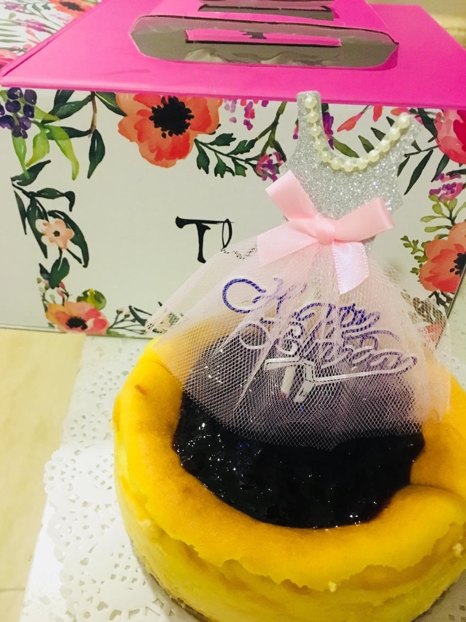 《Tinrry下午茶》教你做烤蓝莓重芝士蛋糕（6寸配方）