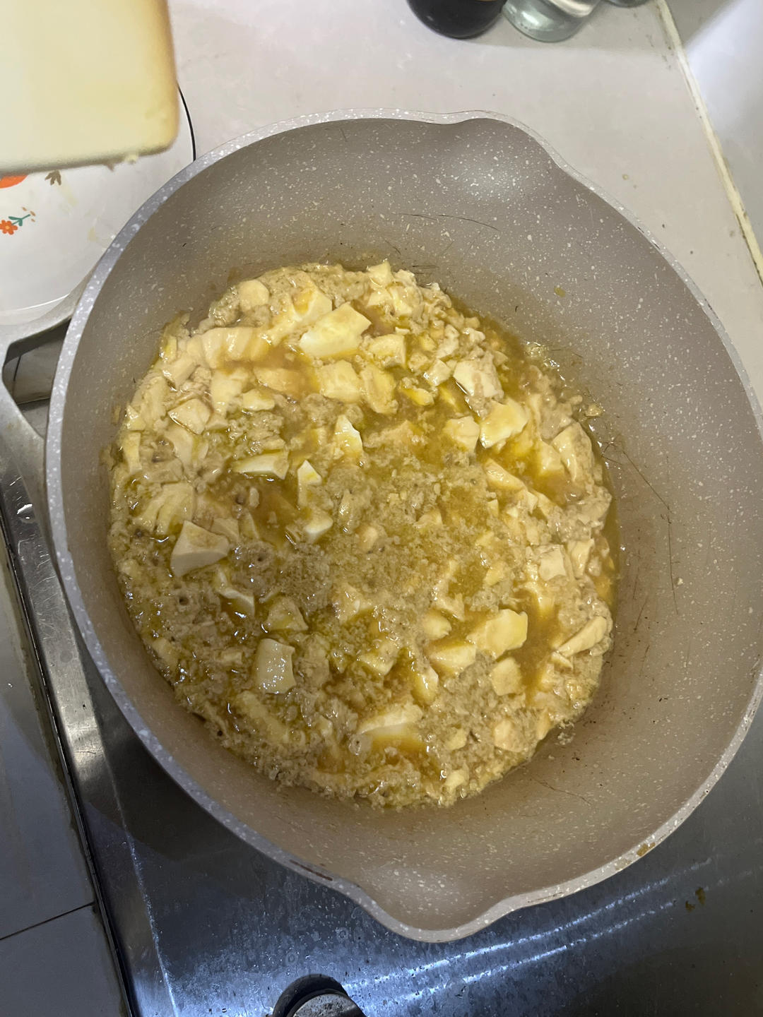 鸡蛋抱内脂豆腐