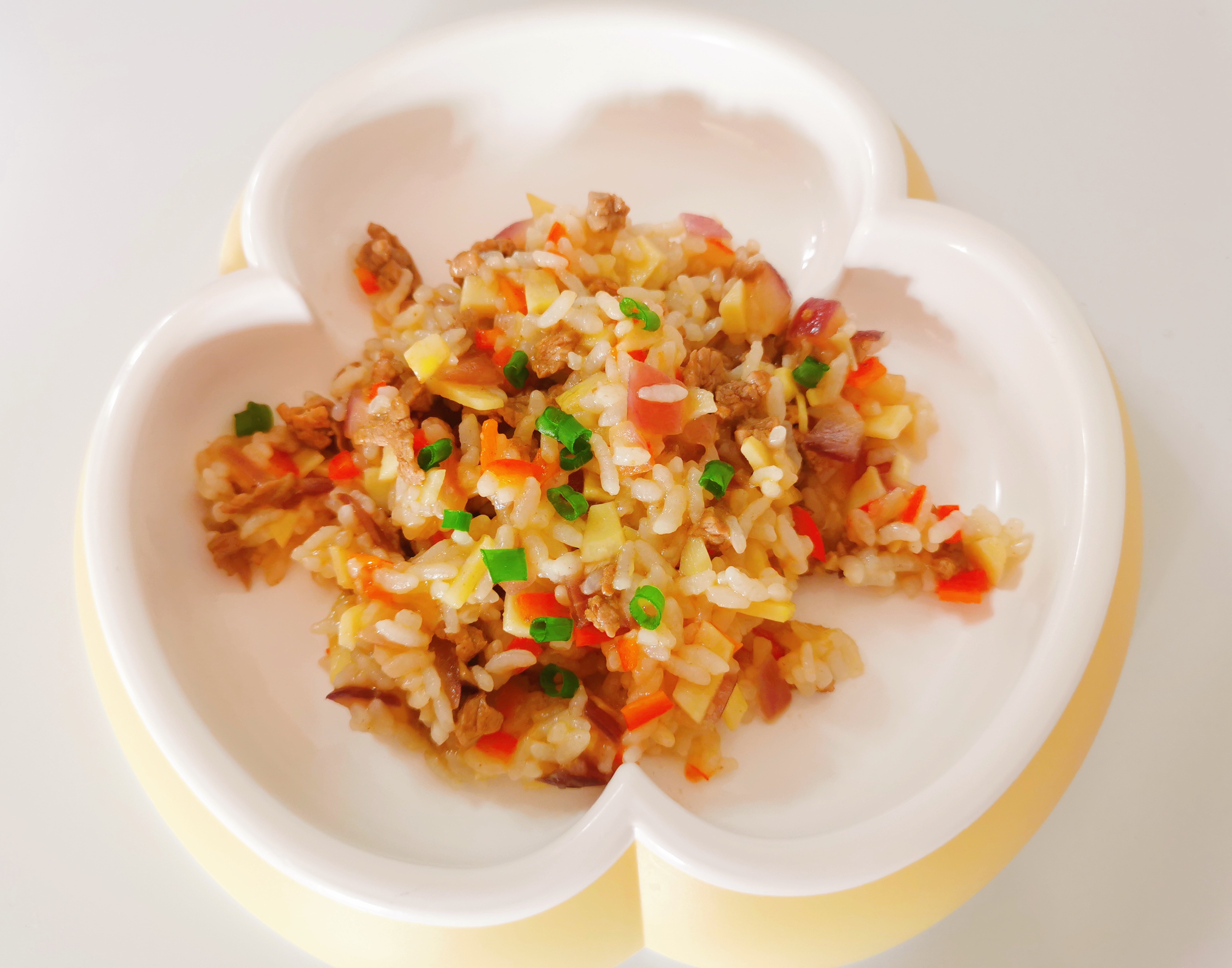 冬笋羊肉菜椒洋葱烩饭（宝宝食谱）的做法