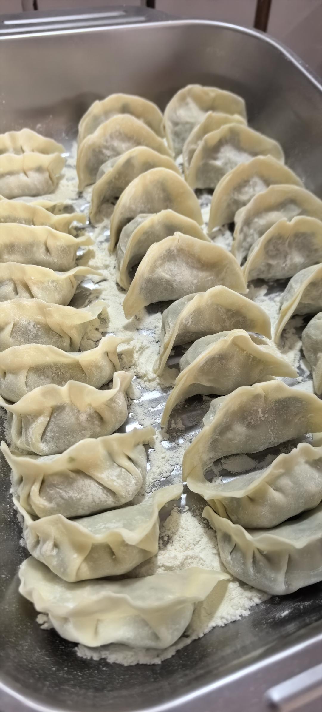 板蓝根青菜猪肉饺子(跟荠菜饺子一样香）