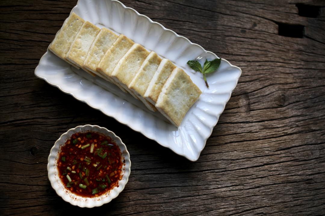 香煎豆腐（素食）的做法