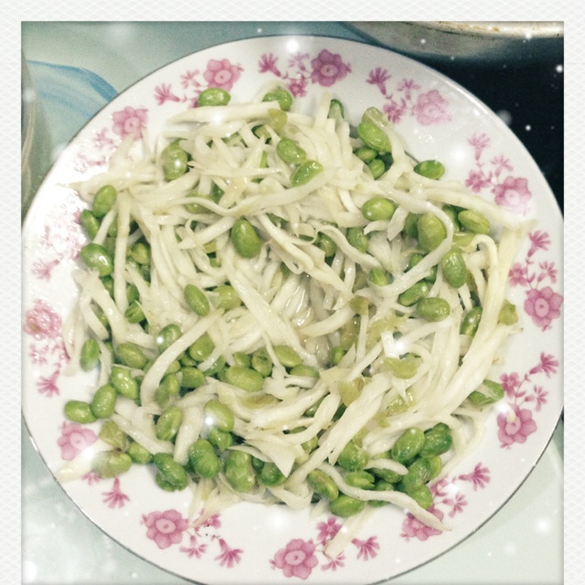 清炒茭白毛豆