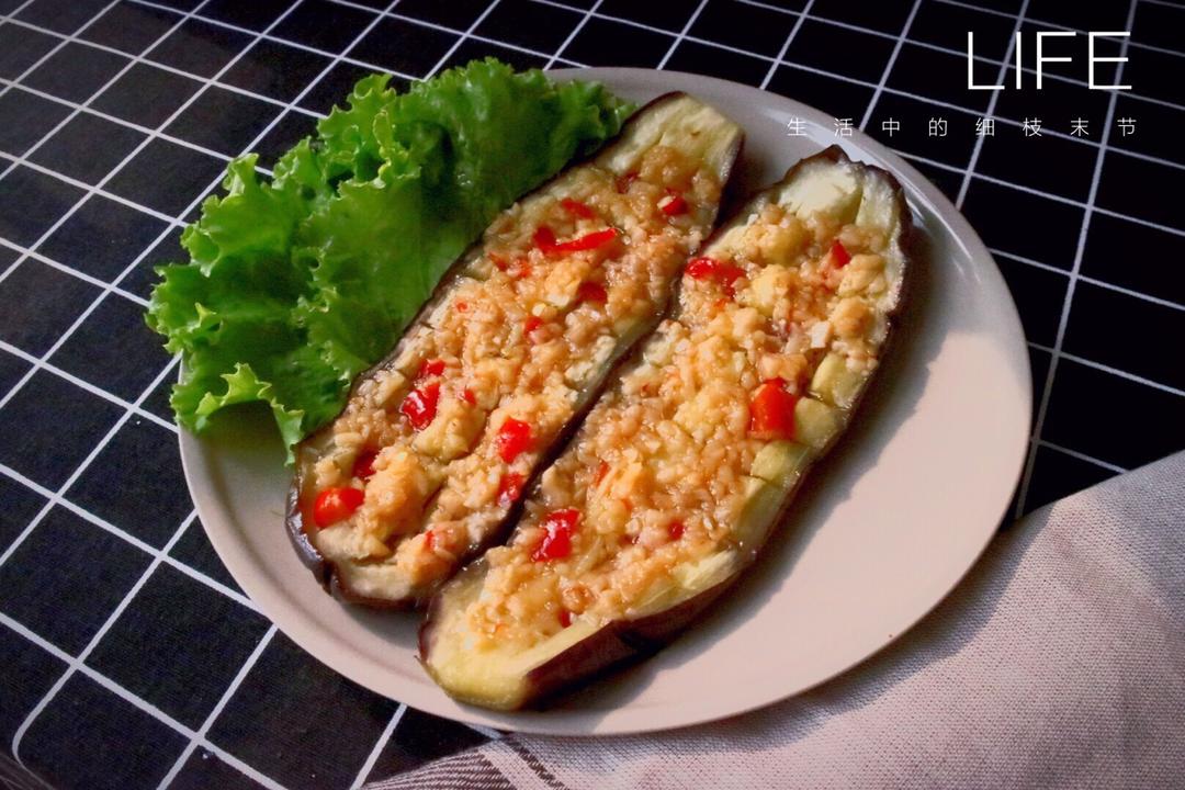 平底锅烤蒜蓉茄子