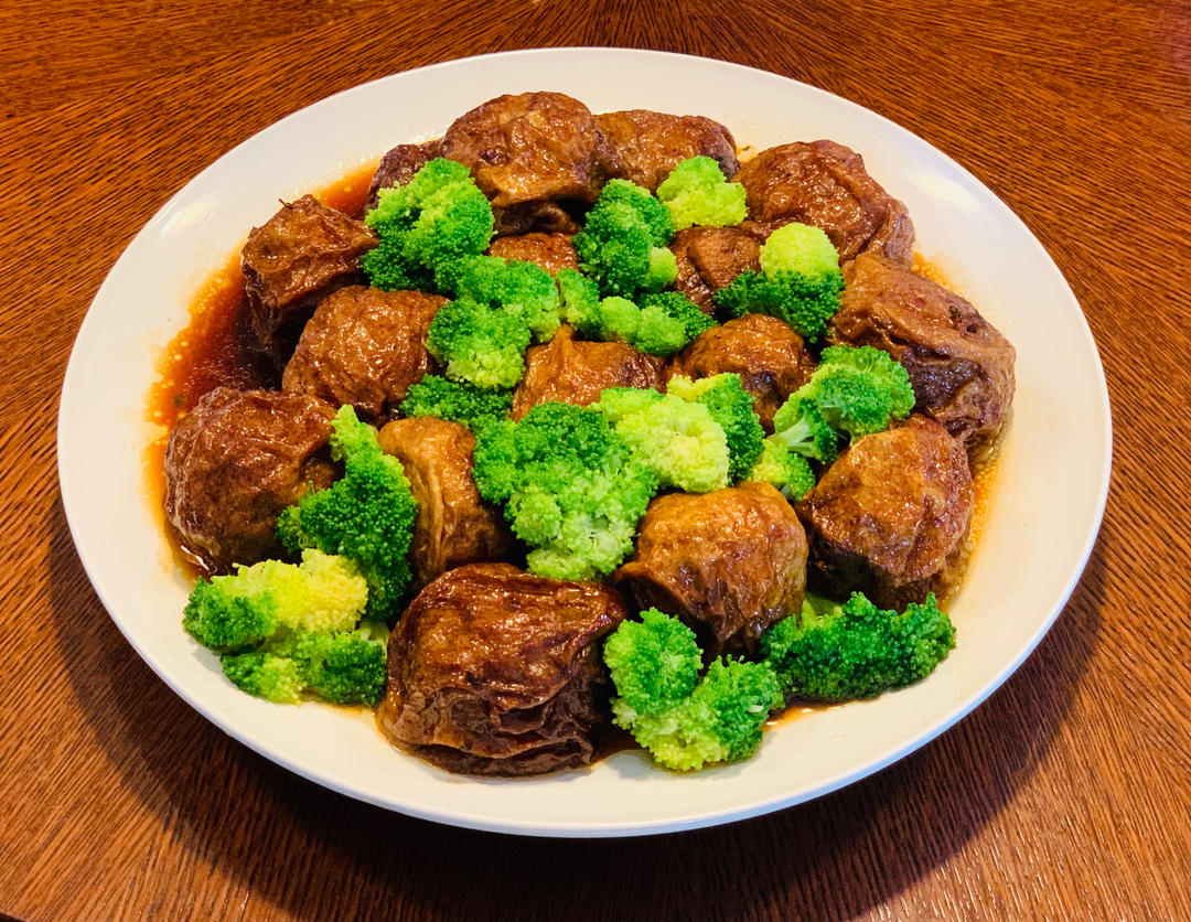 红烧油面筋塞肉