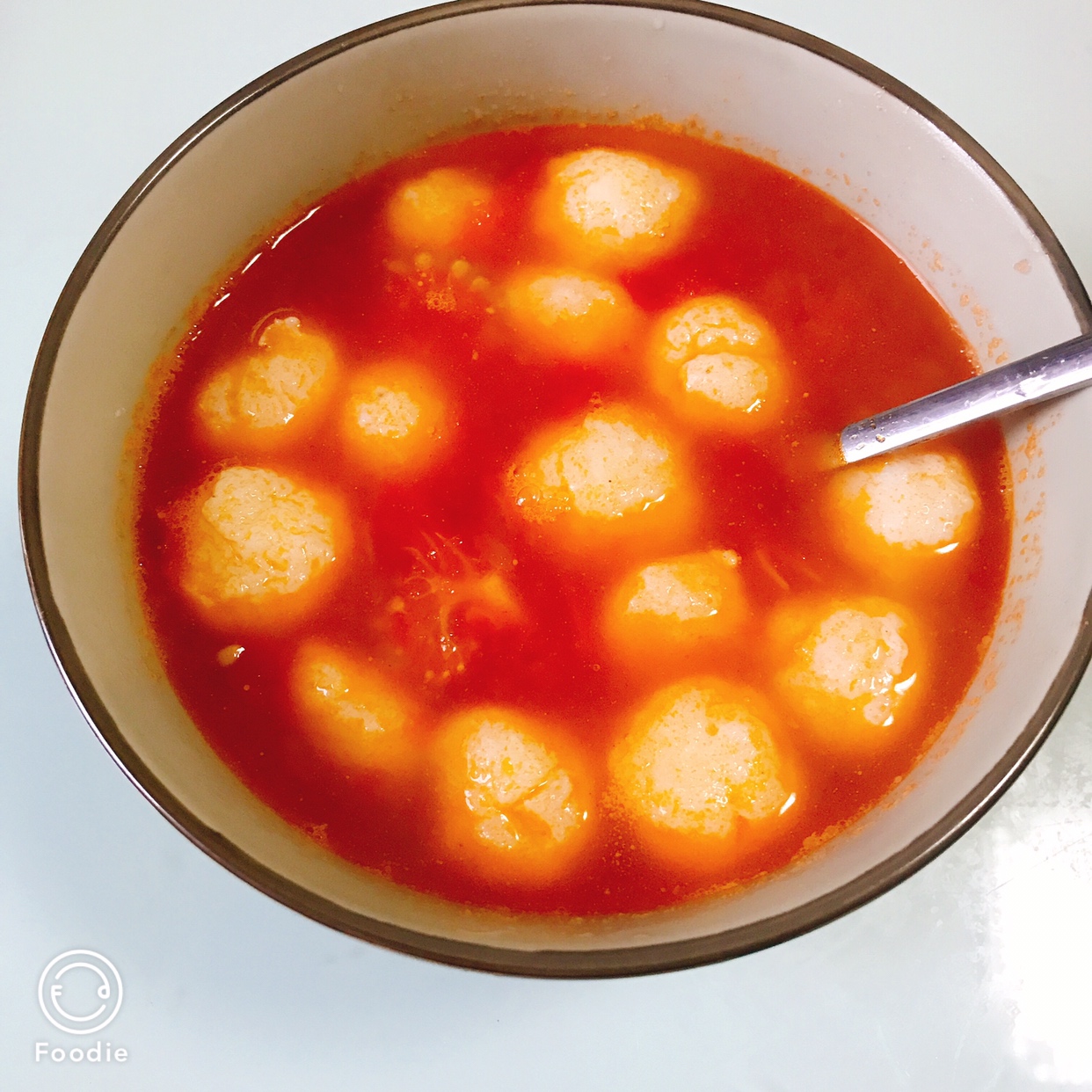 纯手工番茄鱼丸汤～减脂必备