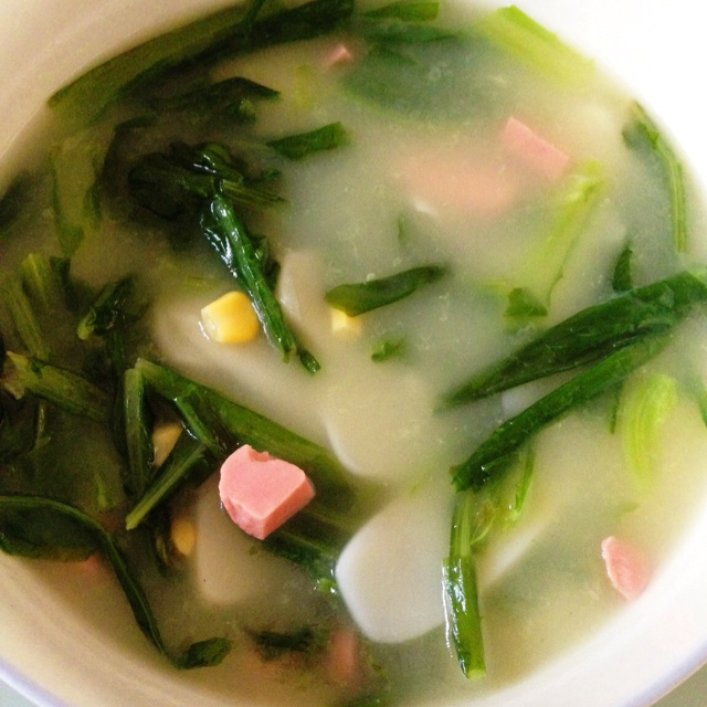 青菜煮年糕