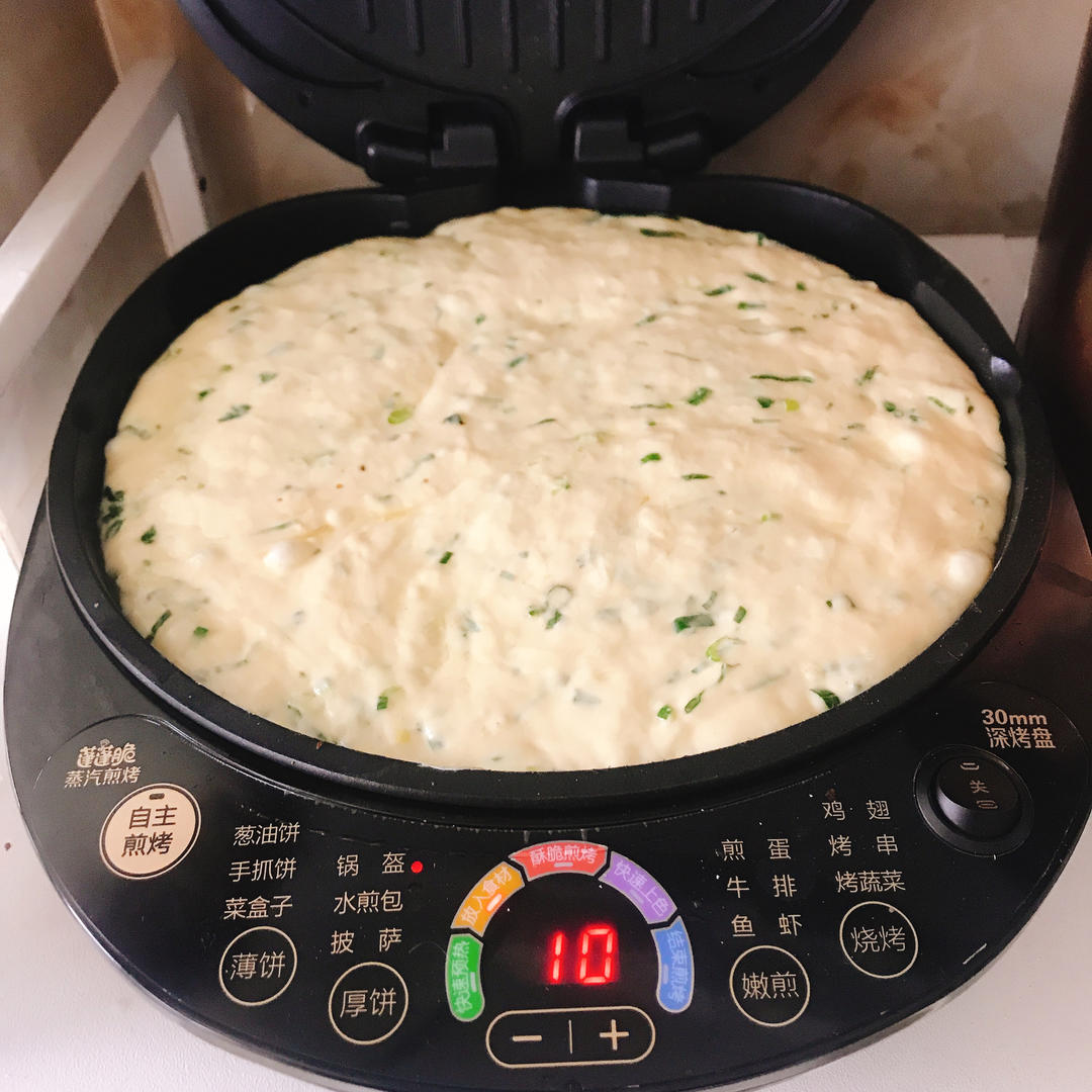 手不沾面做发面大饼