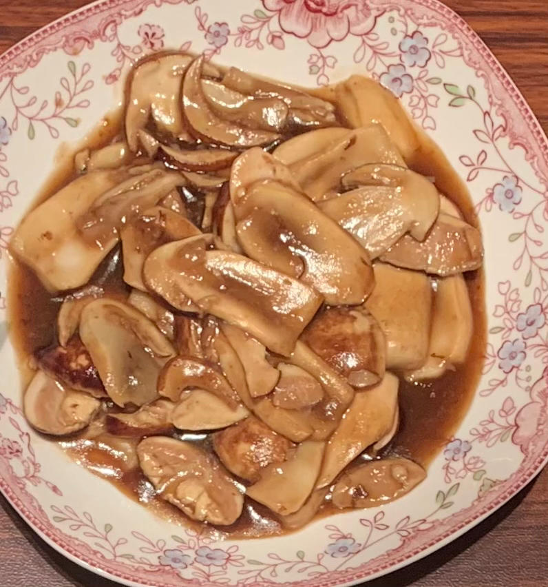 上桌秒光的葱油姬松茸