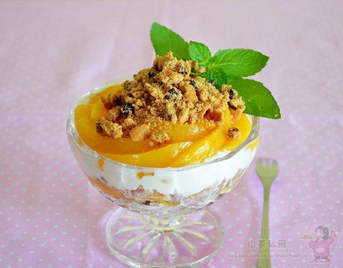 桃子曲奇甜品的做法