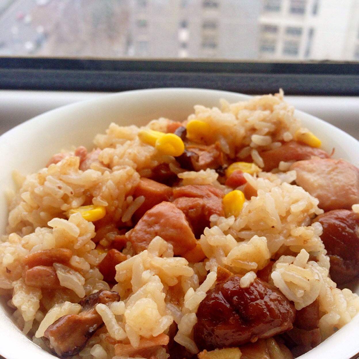 香菇栗子滑鸡饭