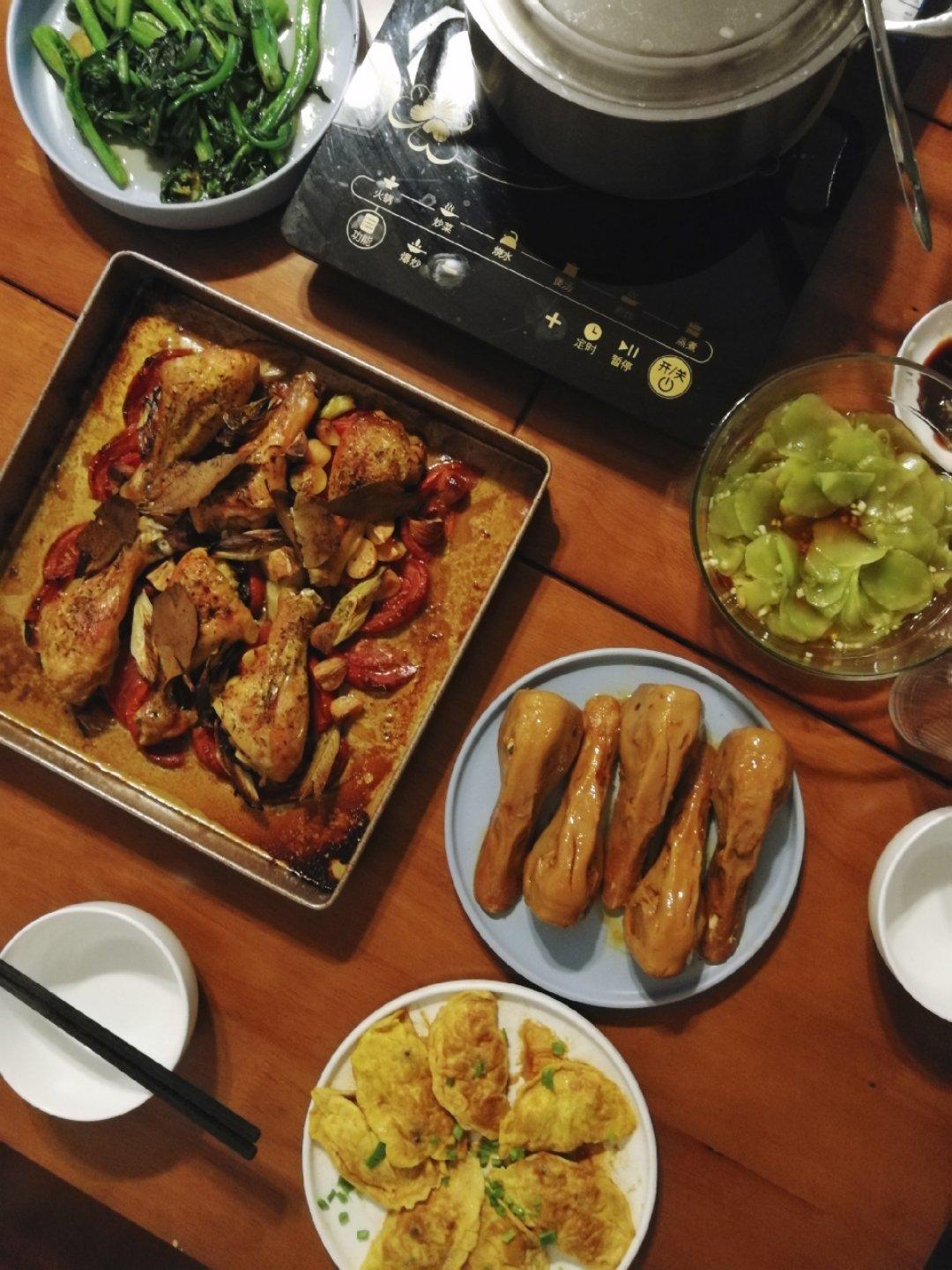 香蒜蕃茄烤鸡腿