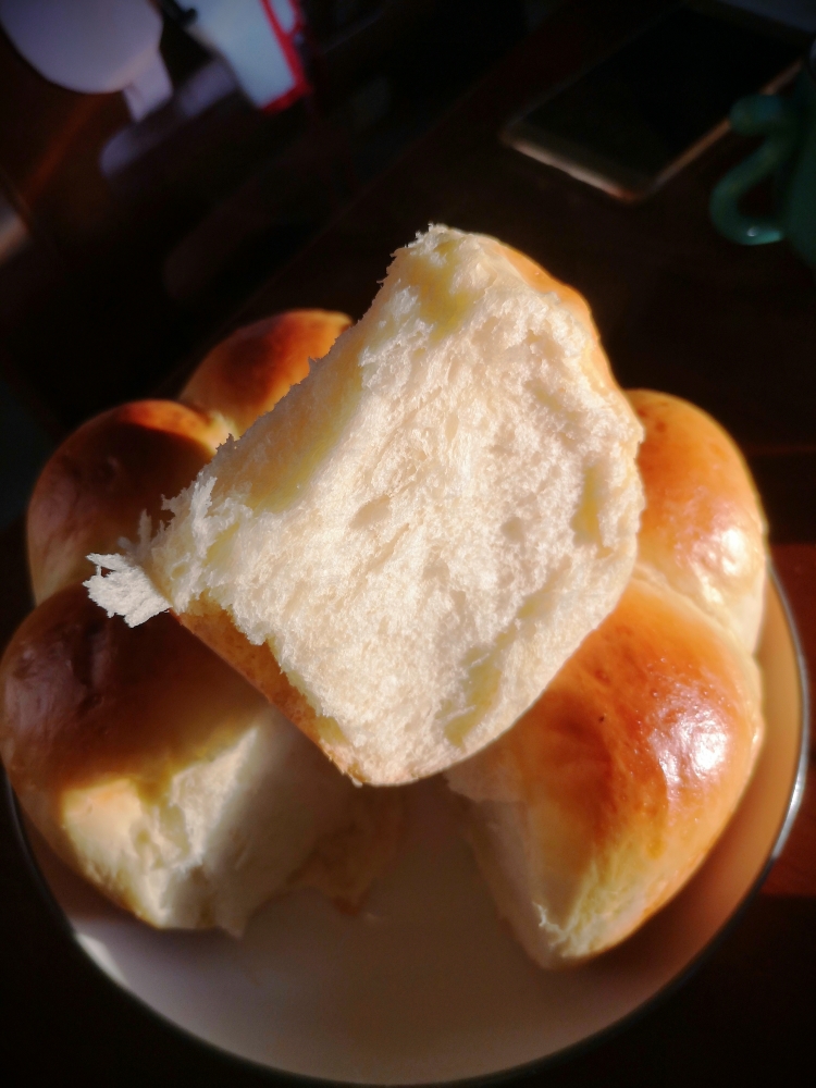 简单好做的超柔软面包(手和面)