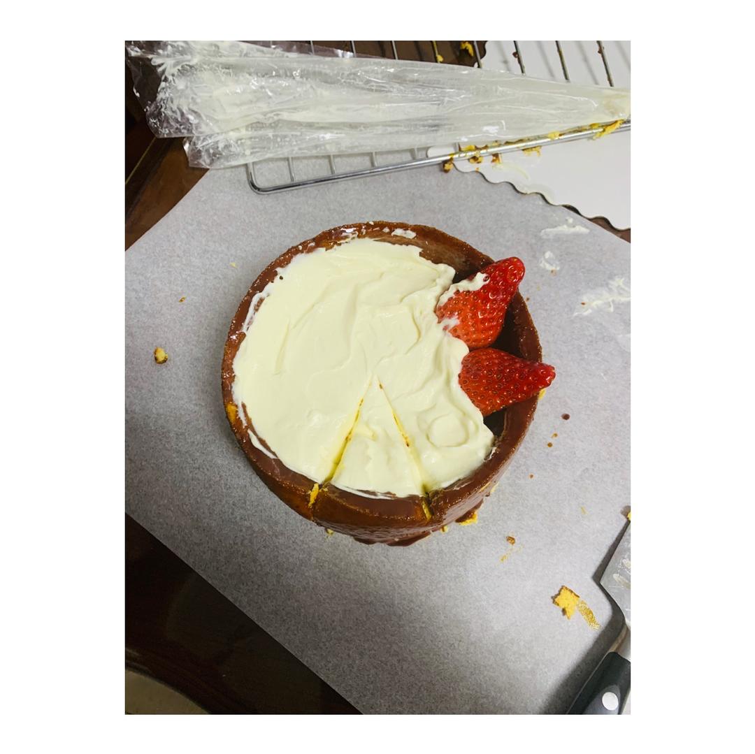 【木下大胃王吃过的】焦糖生奶油戚风蛋糕