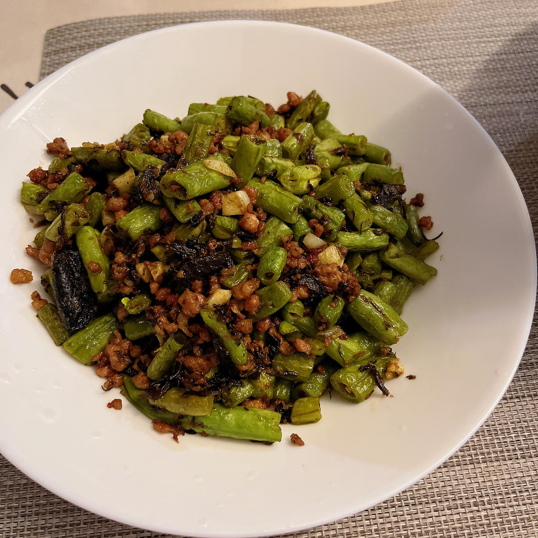 干煸榄菜肉末豆角