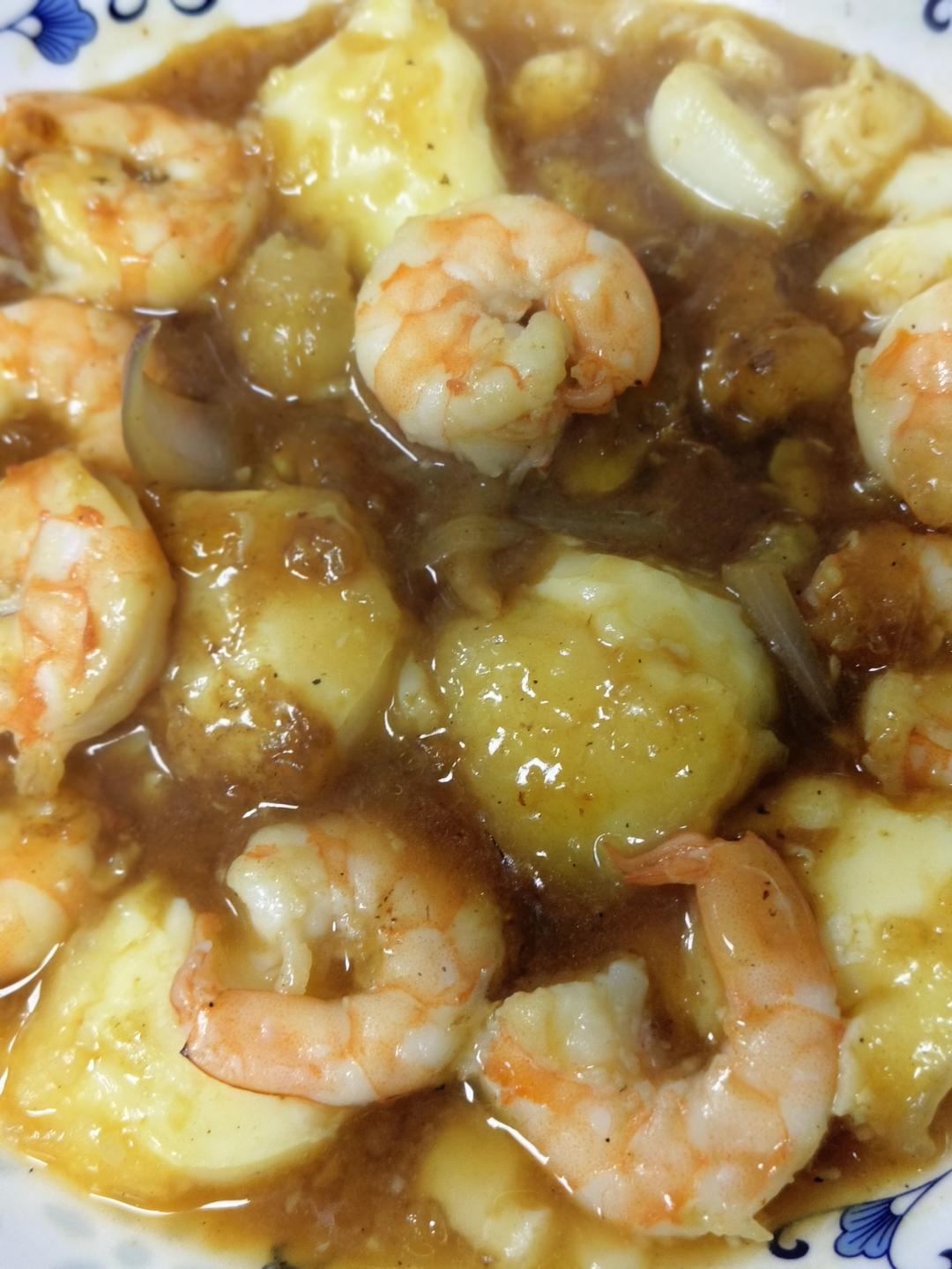 日本豆腐烧虾仁
