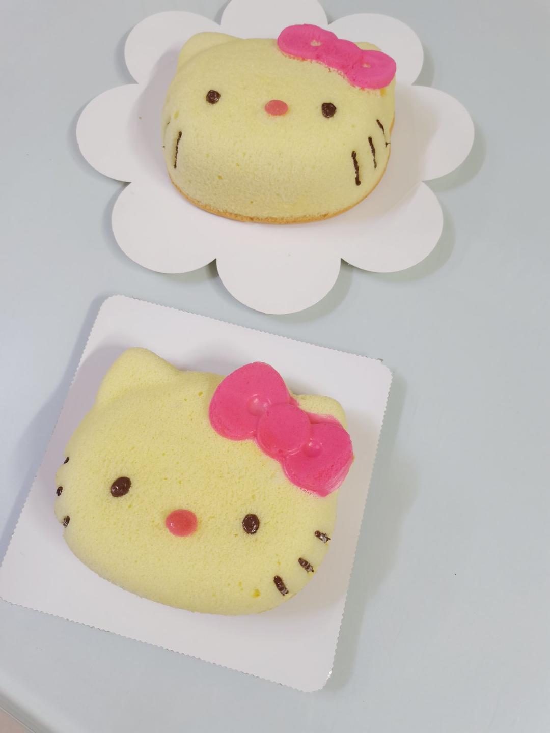 步骤超级详细的Hello Kitty六寸戚风蛋糕异形蛋糕
