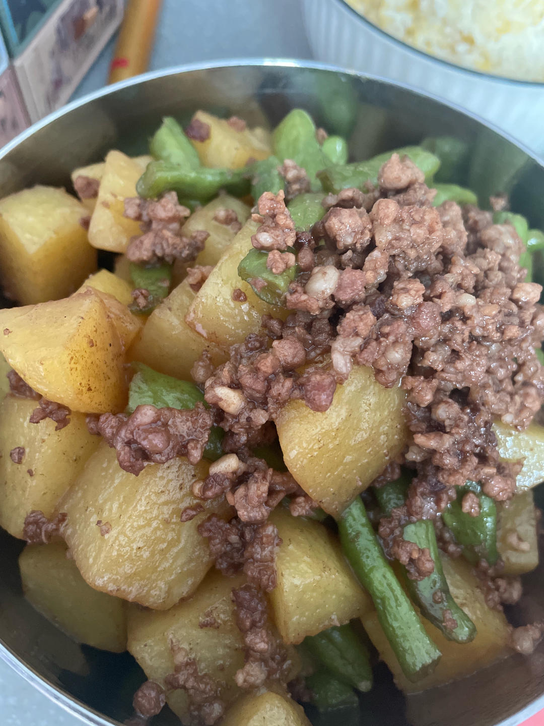 豆角炖土豆极简版💜