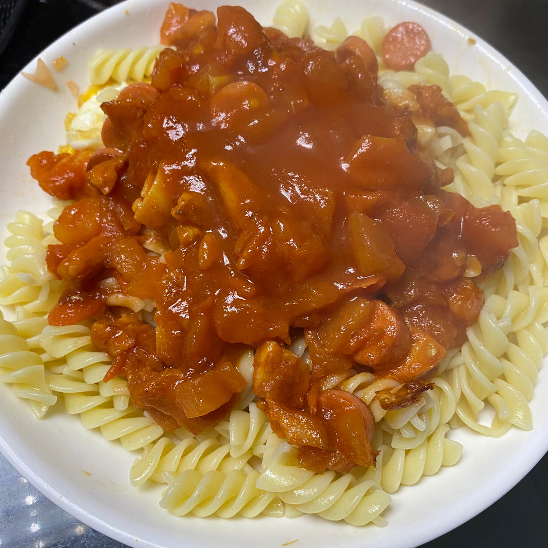 （完胜必胜客的）番茄肉酱意大利面～