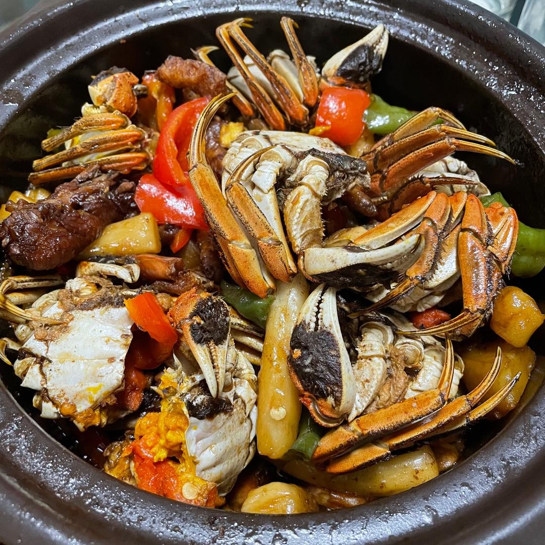 肉蟹煲家常做法