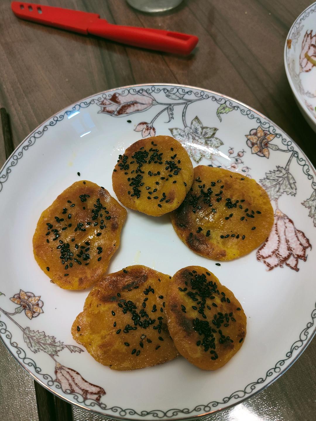 豆沙南瓜糯米饼(外酥里嫩)