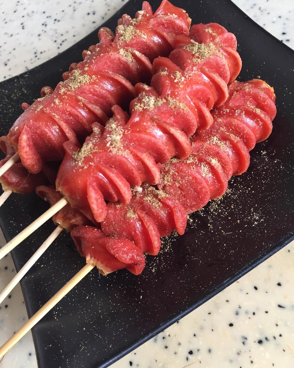 时光葬回忆做的油炸火腿肠