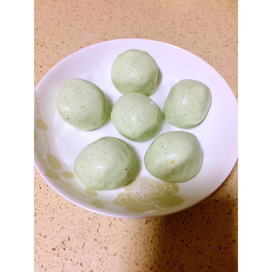 网红青团～～咸蛋黄肉松青团