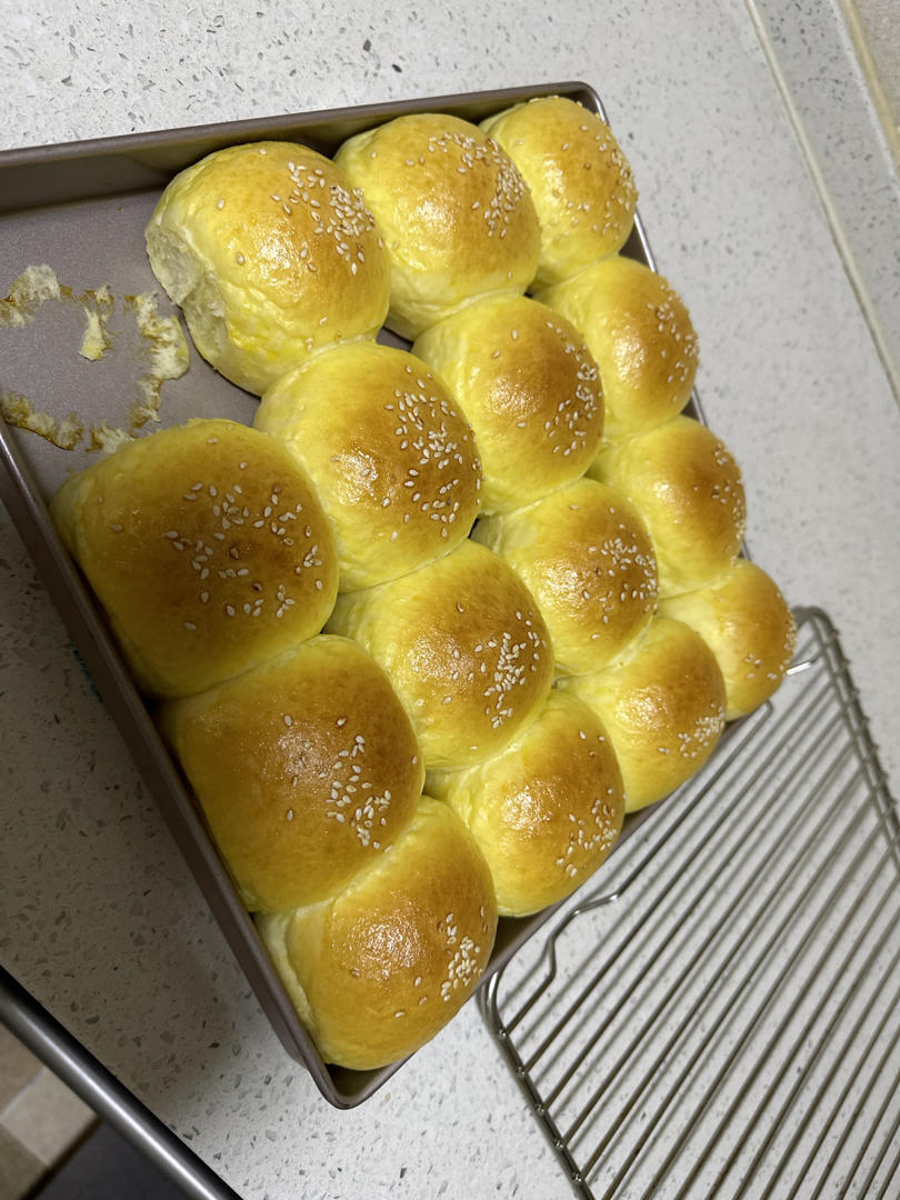 鲜奶油小餐包（一次发酵）
